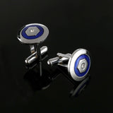 2019 New Simple Style Black Rectangle Cufflinks Mens Shirt Cuff Button Christmas Gifts for Men Silver Plated Cuff link gemelos
